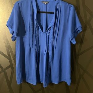 Lands' End Royal Blue Short Sleeve Blouse